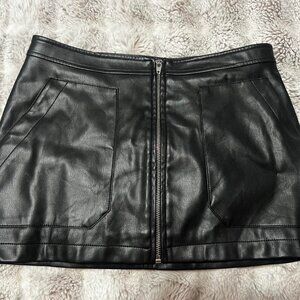 Free People Leather  mini Skirt
